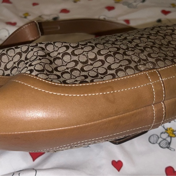 Coach SoHo Brown Signature Medium Shoulder Bag Made in Turkey Y2K EUC - Picture 15 of 16